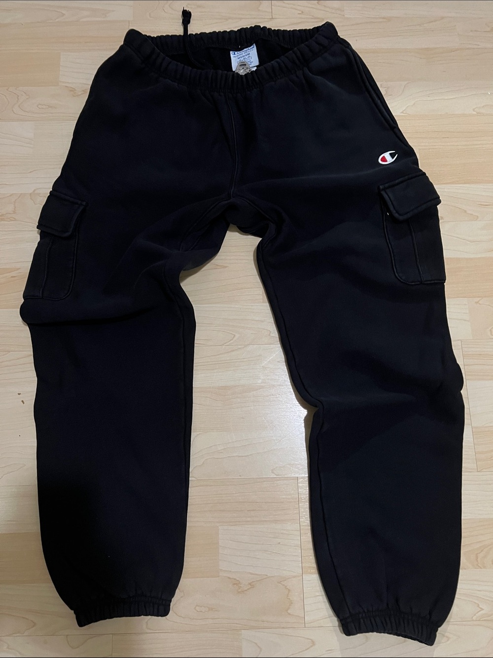 Champion Reverse Weave Black Cargo Joggers